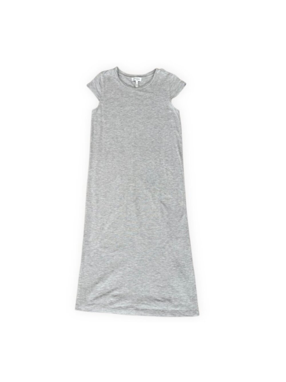 Jessica Simpson Gray T-Shirt Maxi Dress Cap Sleeve Heather Small